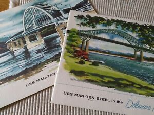 Vint United States Steel Brochures Building The Wheeling &amp; Delaware Bridges 1970