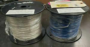 Blue &amp; White 24 AWG Gauge Stranded Wire Spools REEL UL1007 300 Volt