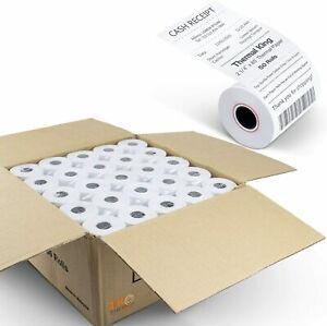 50 Rolls 2 1/4&#034; x 85&#039; First Data FD130 FD50 FD55 FD100Ti Thermal Paper