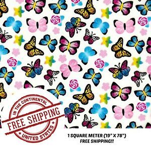 Hydrographic Film Water Transfer Hydro Dipping Dip Film 1SQ Butterfly Garden