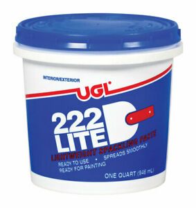 UGL 222 Lite Ready to Use White Spackling Paste 1 qt. (Pack of 6)