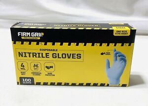 Firm Grip Pro Cleaning Disposable Nitrile Gloves 100 Count ~ One Size Fits Most