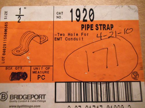 Bridgeport 1/2&#034; two hole pipe strap for emt conduit *lot of 171* -1920 - new for sale