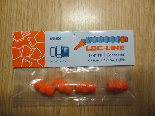 Lot of 4 loc-line 41406 1/4&#034; hose id 1/4&#034; npt connectors new for sale