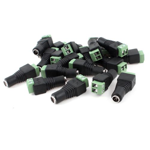 5.5 x 2.1mm DC Power Female Plug Socket Connector Adapter 20pcs for CCTV Camera