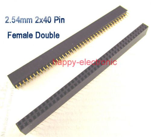 20pcs Pitch 2.54mm 2x40 Pin Female Double Row Pin Header Strip