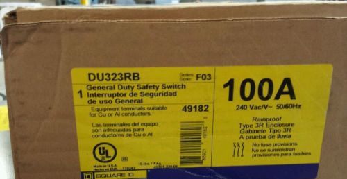 Square d du323rb switch,safety,100 a for sale