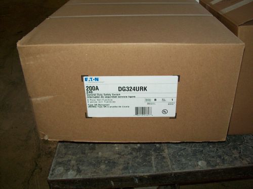 *new**eaton cutler-hammer dg324urk  200a/3p non-fuse safety switch 240v nema 3r for sale