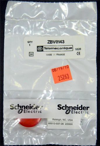 Zbv0143 telemecanique schneider electric pilot light lens -red 22mm xb4 for sale