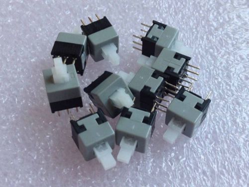 20PCS New Latching Push Button Switch ON/OFF DPDT 6Pin DIP 0.5A 30V DC 8.5x8.5mm