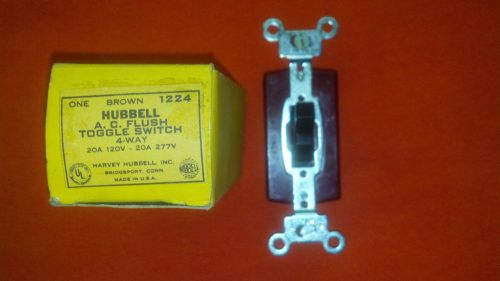 Vintage NOS-Hubbell A.C. Flush Toggle Switch-4 Way 20 amp-1224