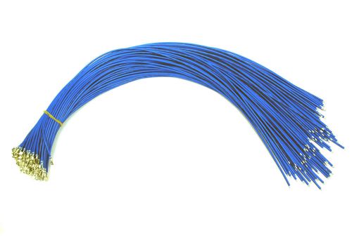 100pc VH 3.96mm pin with Wire 18AWG 1007 VW-1 80°C FT-1 90°C UL CSA L=45cm Blue