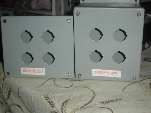 LOT OF TWO HOFFMAN CONTROL PANEL ENCLOSURE BOXES POO40151 7/1/2 BY 6 1/2