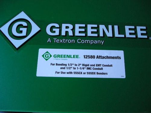 Greenlee 12580 1/2&#034; - 2&#034; EMT/Rigid Shoe Group for 555CX and 555DX Models