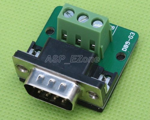 Hot DB9-G3 DB9 Teeth Type Connector 3Pin Male Adapter RS232 to Terminal