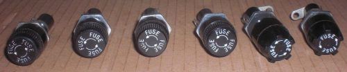 BUSS FUSE HOLDERS Panel Mount  15 amp 250v.    Lot of 6   New old stock   U.S.A.