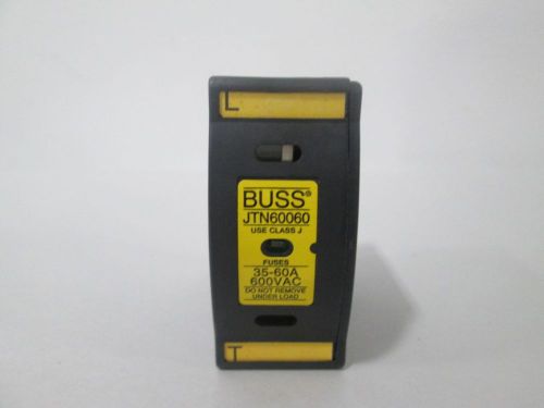 New bussmann jtn60060 35-60a amp 1p 600v-ac fuse block holder d290949 for sale