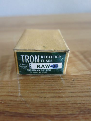 Box of 10 Bussmann TRON KAW 30 Rectifier Fuses-New Old Stock