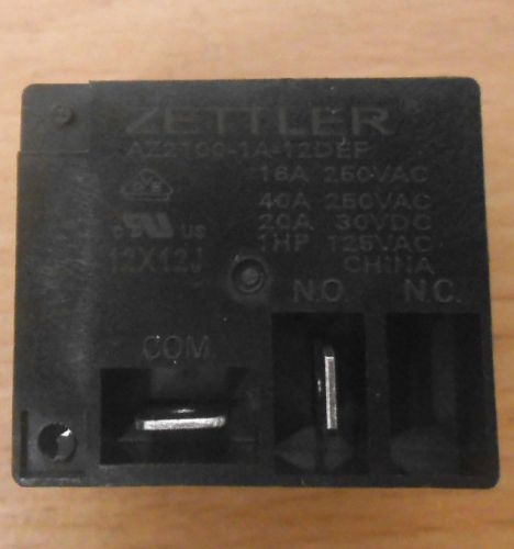 Zettler az2100-1a-12def -  electromechanical relay 12vdc 40a 155ohm through hole for sale