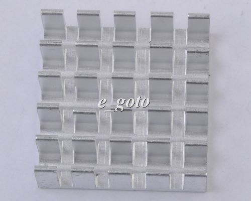 2pcs heat sink argentate 22x22x10mm aluminum 22*22*10mm for router cpu ic new for sale