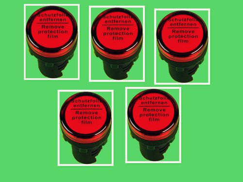 5PCS Red LED Indicator Pilot Signal Light Lamp 24V