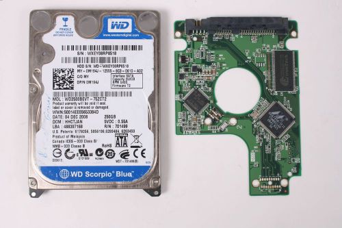 Wd wd2500bevt-75zct2 250gb 2,5 sata hard drive / pcb (circuit board) only for da for sale