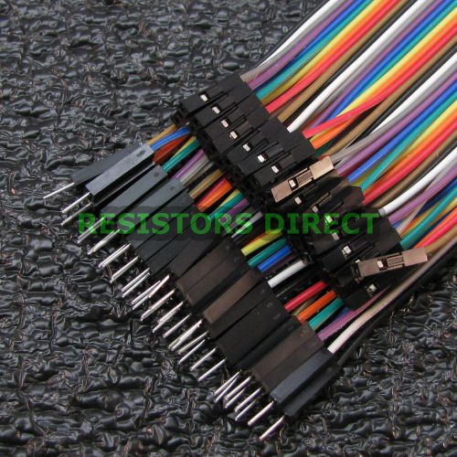 20cm dupont male to female 40pcs breadboard jumper wire arduino raspberry pi for sale