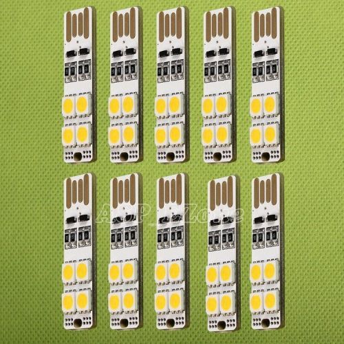 10pcs  usb light board warm white 5050 smd led double-sided usb interface for sale