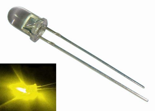 100pcs yellow 5mm 5000mcd bright light led super bright free shipping for sale