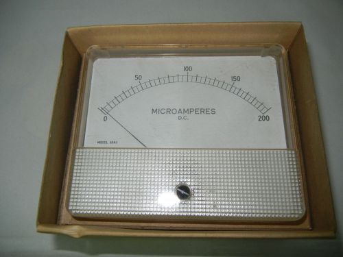 WESTON   200 Micro-amperes DC PANEL GAUGE   Model 1341 with ORIGINAL BOX