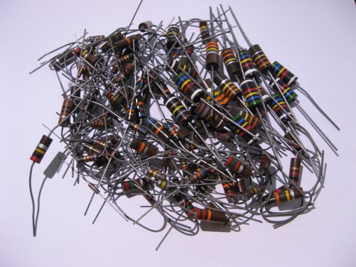 Grab Bag Resistors Carbon Composition Assorted Lot Values Wattages - NOS