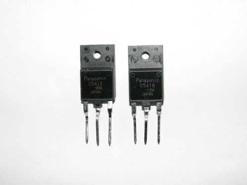 2 NOS PANASONIC C5418 NPN TRANSISTORS AUDIO AMPLIFIER SWITCHING