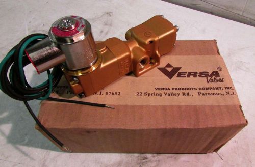 Versa vsg-3321-sc-0053 solenoid 3 way 1/4&#034; npt brass 200 psi ma for sale