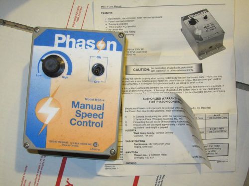 PHASON MOTOR SPEED CONTROL # MSC-4