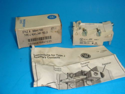 1 NEW WESTINGHOUSE, J20 Auxiliary Contact, STYLE 9084A17G02, MOD B., NEW IN BOX
