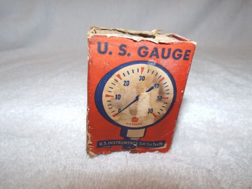 Vintage USG U.S. Pressure Gauge 12108-1 in Original Box