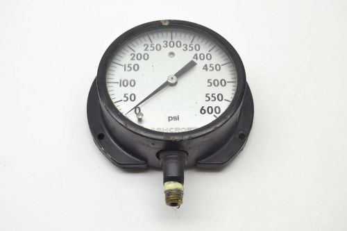 Ashcroft q-586 dial face 0-600psi 4-3/4 in 1/4 in npt pressure gauge b396074 for sale