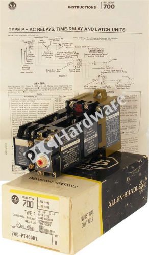 New allen bradley 700-p400a1 /a 700-p nema control relay 4 n.o. 10a for sale
