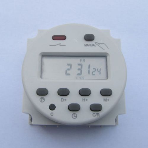 AC 220V-240V Digital LCD Programmable Control Power Timer Switch Time Relay 16A