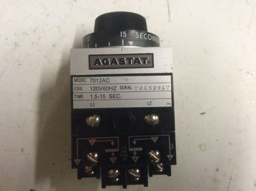 Agastat 7012AC Timer -    1.5 - 15 Second Timing Relay - M74