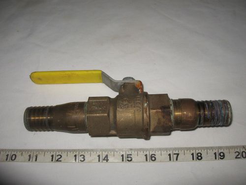 1&#034; npt full port brass ball valve  600 wog with 1&#034; hose barb for sale