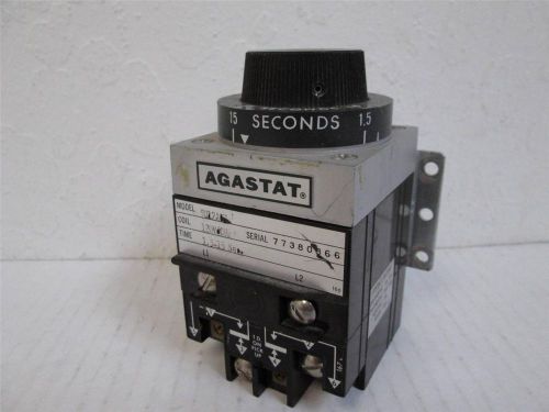 Agastat  7012AB  Time Delay Relay; 1.5-15 seconds; 1/4 HP; 120/240 VAC