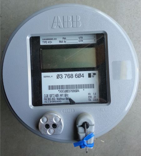 Abb q8200000-ab a1d+ cl20 120 to 480v 4wy 60hz fm 36s (6s) watthour meter *new* for sale