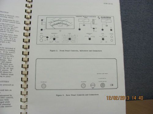 CUSHMAN MANUAL CE-24: Frequency Selective Levelmeter - Operation, product #19742