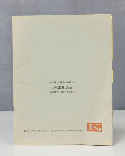 Keithley Model 246 High Voltage Supply Instruction Manual