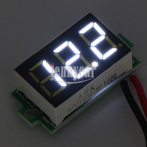 0.36&#034; 3.2-30V DC Small Voltmeter Digital LED White STM8S003 Voltage Panel Meter