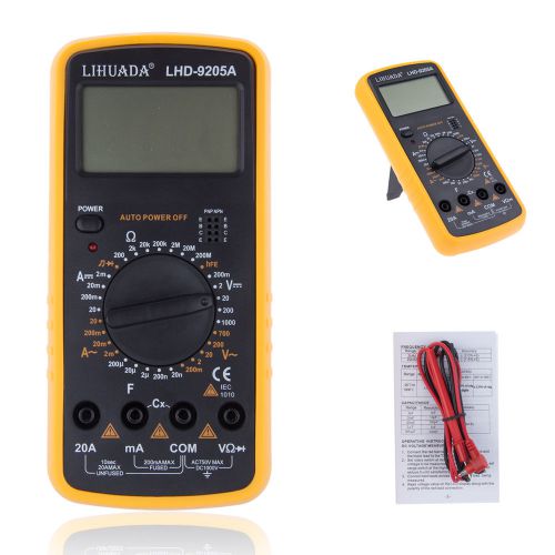 Digital lcd multimeter voltmeter ohm ammeter resistance tester ac/dc circuit new for sale