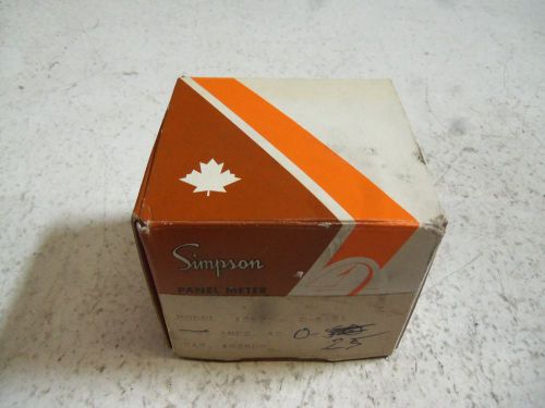 SIMPSON MODEL 1257 0-25 AC AMPERES 02609 PANEL METER *NEW IN BOX*