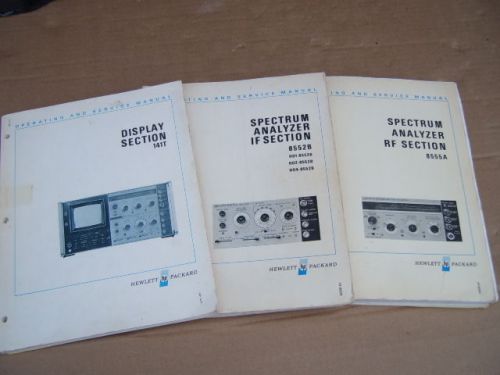 HP Spectrum Analyzer 141T, 8552B, 8555A service manuals LOT vintage