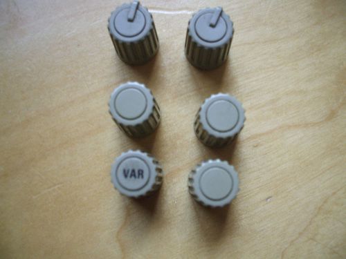6 pcs knobs gray tektronix for 2400 series 366-2041-03 excellent  very rare!! for sale